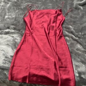 Cowl Neck Red Dress